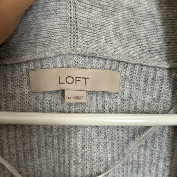 Loft grey knit open cardigan - Picture 2 of 4